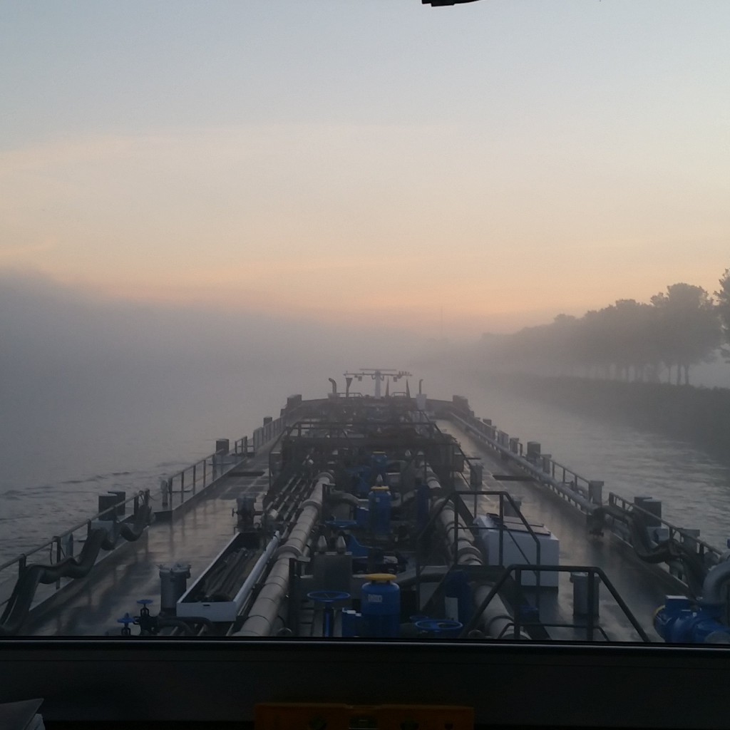 In de mist bij Weesp